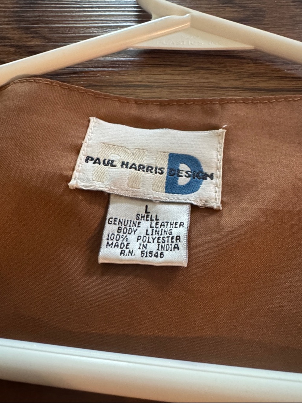 Vintage Paul Harris Design Suede Leather Vest Tan Copper Satin Sz L Western - Picture 2 of 4